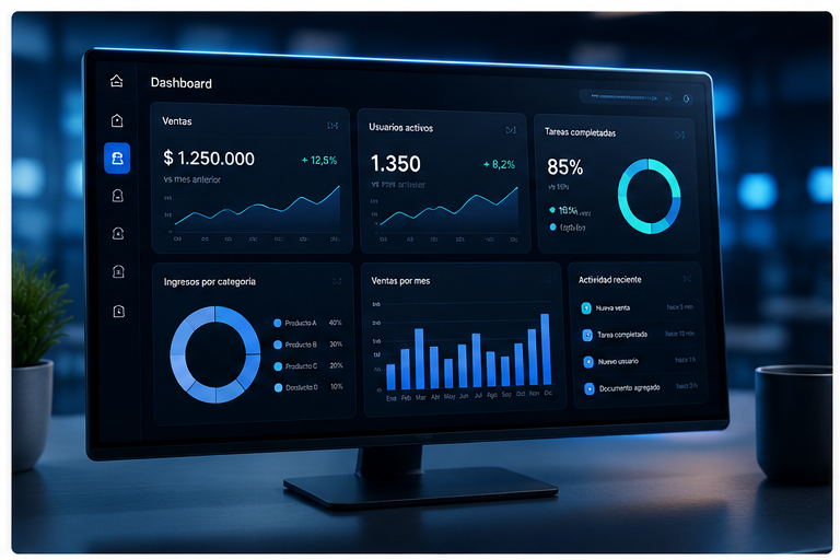 Dashboard operacional en Power BI con métricas de la empresa